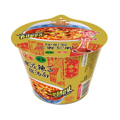 华丰油泼辣子酸汤面120g桶装