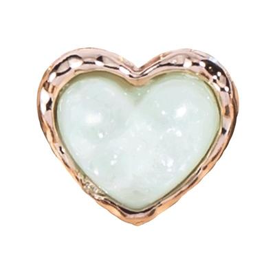 TTT纽扣小香风爱心闪粉金属衬衫