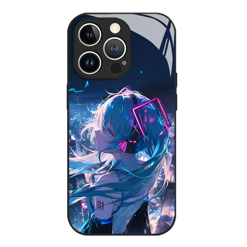 miku初音未来适用小米15手机壳14pro红米k80玻璃k70二次元note13动漫k60新款12小众11高级感k50日系10套k40s