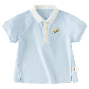 戴维贝拉男童凉感短袖T恤2026夏装新款宝宝A类上衣儿童运动POLO衫