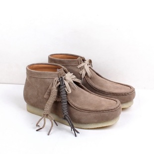 男鞋袋鼠鞋经典高帮反绒皮英伦风复古街头cityboy生胶底真皮46码