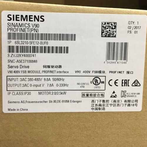 议价原装正品6SL3210-5FE12-0UF0西门子V90控制器1P6SL32105FE120