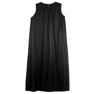 陈小满原创设计重磅真丝素绉缎无袖连衣裙高级感2026春夏新款裙子