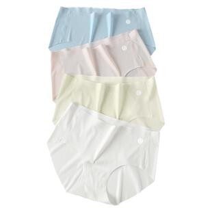 有内无痕内裤女士桑蚕丝抗菌裆透气不夹臀夏季2026新款冰丝三角裤