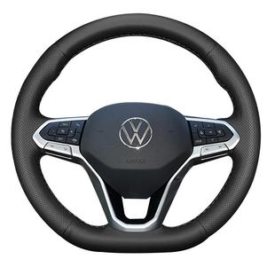 大众真牛皮手缝方向盘套专用朗逸速腾迈腾帕萨特探歌途岳观影宝来