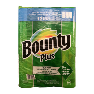美国进口Bounty帮庭厨房用纸吸油吸水卷纸巾反复使用懒人抹布干湿
