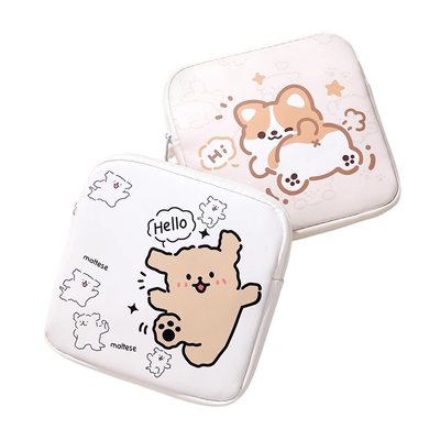 卫生巾收纳包高颜装小型初中生用的小包便携姨妈巾线条狗包学生值