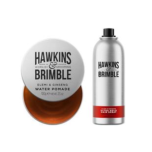 【百补】HAWKINS霍金斯小银罐发油发胶蜡泥男士定型喷雾套装礼盒