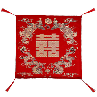 结婚跪垫敬茶一对红色婚礼婚庆新娘改口坐福垫磕头喜垫用品大全