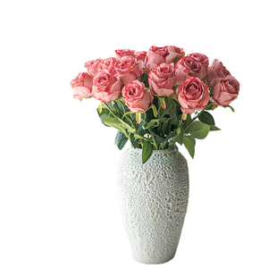 2025新款高档玫瑰花仿真花假花摆设客厅餐桌装饰花插花花艺摆件