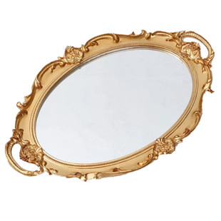 新款影楼旅拍摄影外景道具创意欧式复古镜子婚纱摄影拍照道具画架