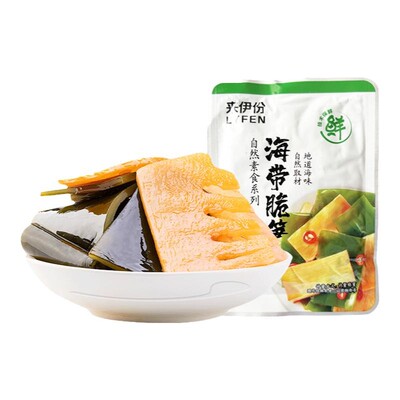 来伊份海带脆笋500g休闲小零食