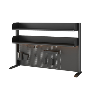 桌上洞洞板置物架办公桌学生书桌电脑可放桌面书架多层铁艺收纳架