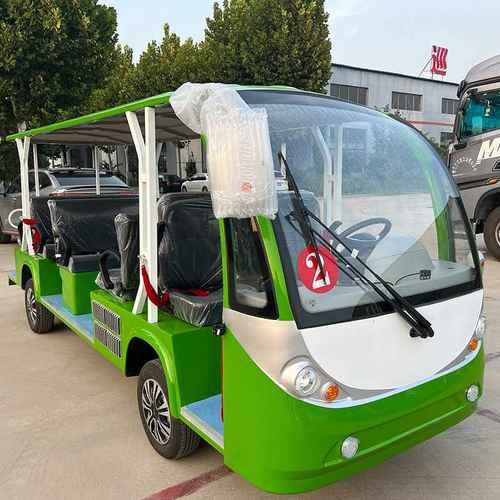 景区14座燃油观光车 游乐场敞篷燃油接驳车11座摆渡车观光游览车