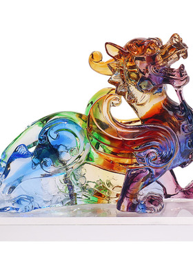 琉璃开业礼品新中式桌面貔貅摆件