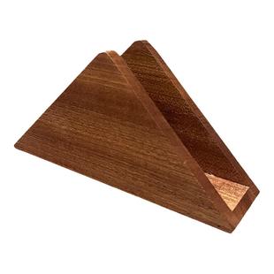 实木纸巾盒定制复古咖啡店西餐厅桌面商用餐巾纸收纳盒立式纸巾架