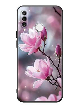 luckrider适用于华为nova4E手机壳hw nv4e挂绳huawei nava4E软胶p30青春女神nove4e花卉mar-al00外壳p30lite