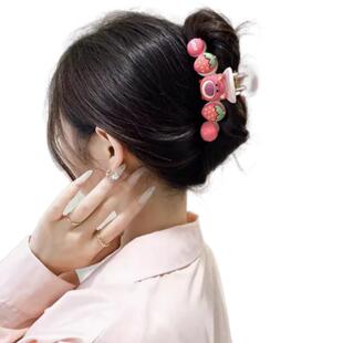 可爱卡通儿童抓夹女孩夏季三丽鸥发夹女后脑勺鲨鱼夹发卡夹子头饰