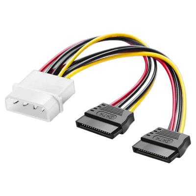 1分2硬盘电源线 ide公转双sata母转接线 大四芯pin转两串口固态线