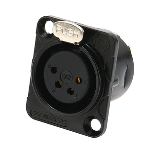 REAN甬声YS1454BG镀金四芯卡侬母座卡龙座D型功放座原装正品代理