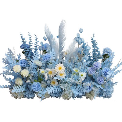婚庆地排花仿真绢花成品装饰花排