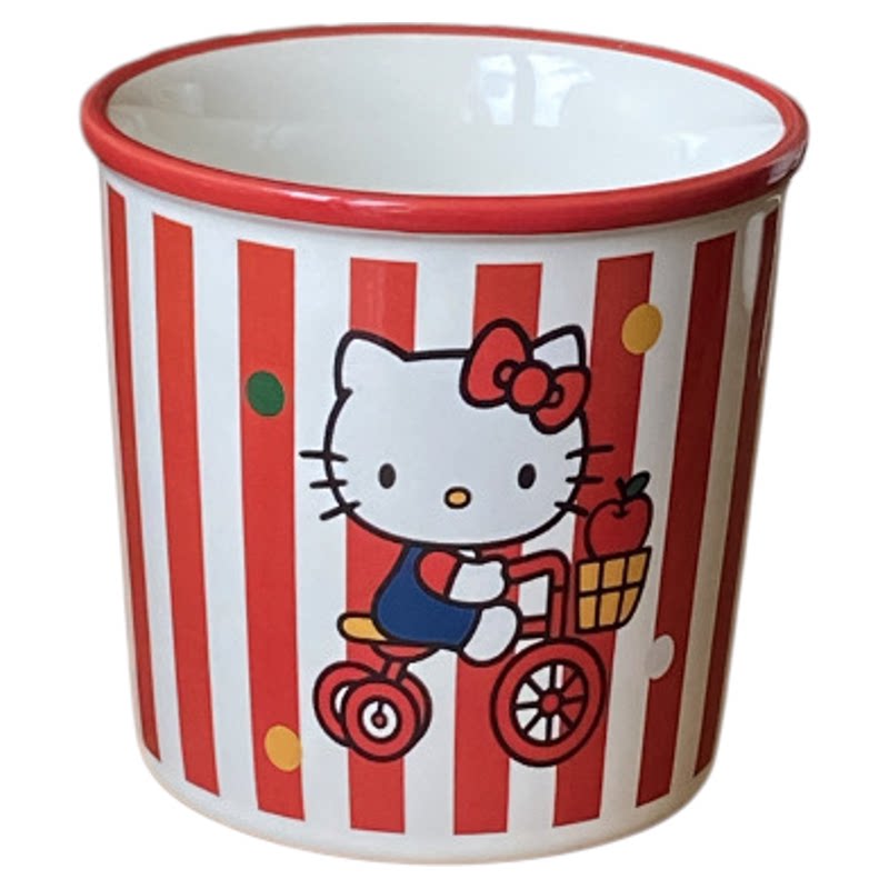 可爱蓝色条纹陶瓷马克杯韩式ins卡通喝水杯子小众简约复古咖啡杯