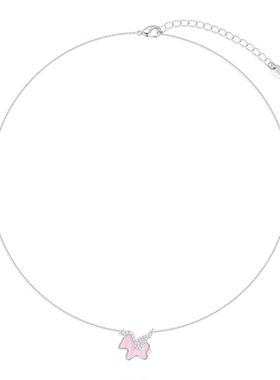 阿吉豆项链生肖马独角兽锁骨链