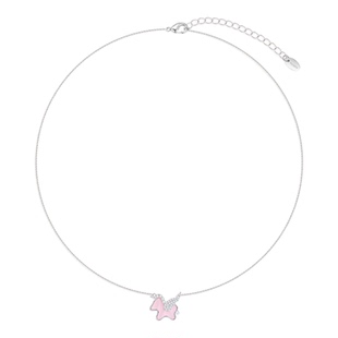 AJIDOU阿吉豆项链女生肖马吊坠独角兽锁骨链本命年轻奢配饰毛衣链