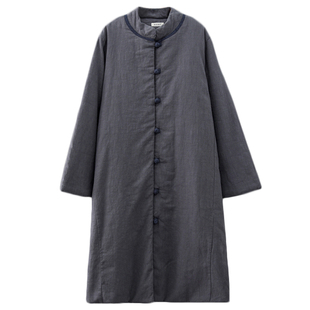 国风棉衣女冬新款民族风盘扣复古文艺夹棉外套宽松加厚中长款棉袄