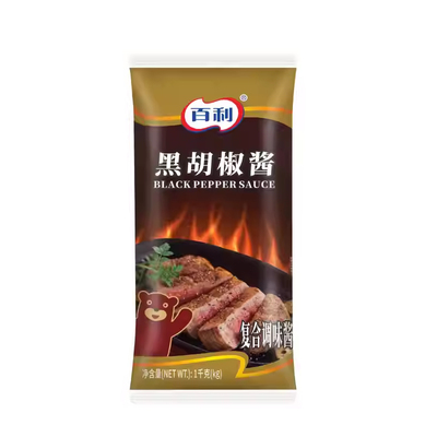 百利黑胡椒酱1kg 烤肉胡椒酱拌饭火锅蘸料黑椒牛排酱汉堡手抓饼酱