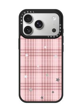 磁吸手机壳适用17苹果iphone17promax粉色16格子星星15华为pura70mate80小米15荣耀magic8vivo300/oppofindx8