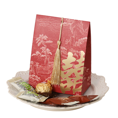 喜糖成品礼盒含糖结婚礼盒子套装搭配好喜饼婚糖送宾客专用伴手礼