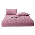 水晶绒夹棉床笠单件牛奶绒冬季加厚床罩床垫套保暖珊瑚绒床立防滑