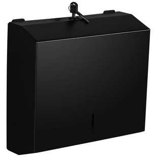 黑色不锈钢厕所大卷纸盒公共卫生间擦手纸盒酒店壁挂式大盘纸巾架