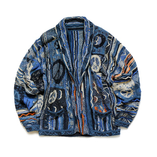 现货小众日系复古KapitalVintage平田反战毛衣外套针织开衫休闲潮