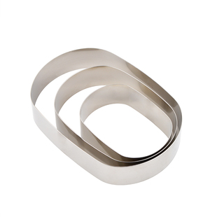 椭圆形慕斯圈加厚不锈钢烘焙圈6寸8寸10寸椭圆形水果慕斯蛋糕模具