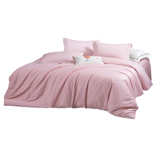 梦洁平实美学新疆长绒棉亲肤素色绣花套件60S全棉纯棉纯色简约