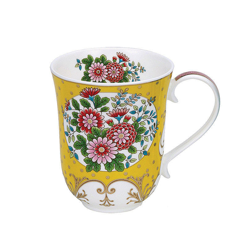 英国欧式风花卉骨瓷茶杯送长辈