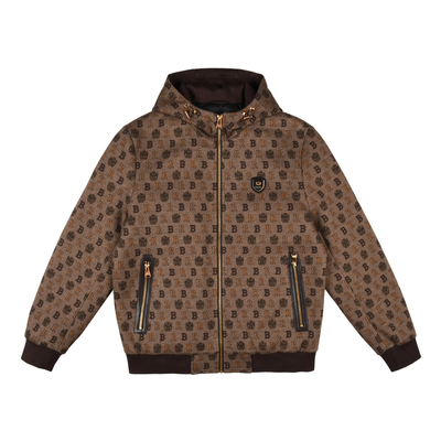 雷迪波尔拉毛提花面料棉衣