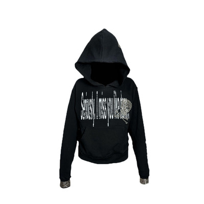 朋克铆钉亚文化骷髅头十字架卫衣