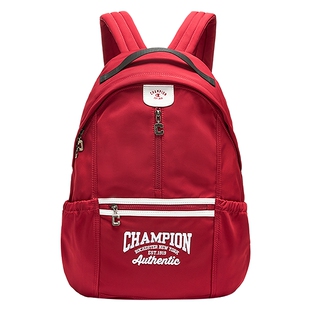 Champion冠军双肩包26春季新款减负学院包女大容量书包红色背包男