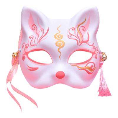 面具狐狸面具儿童女孩日式猫万圣节小孩面具化妆舞会动漫面罩道具