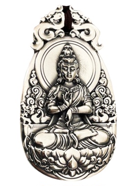 佐曼蒂情侣足银复古观音吊坠