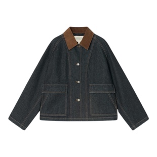 【现货】NOTHING WRITTEN棉质巴恩风牛仔夹克外套女 通勤风衣上衣