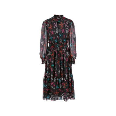 MARYLING印花长袖连衣裙