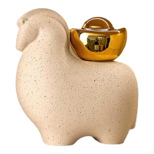 马上有钱办公玄关招财装饰陶瓷高档开业大吉乔迁入宅新居创意摆件