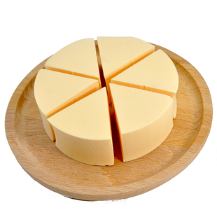 帕瑞诗BB霜大圆6切三角海绵粉扑干湿两用化妆工具黑色光面六切扑