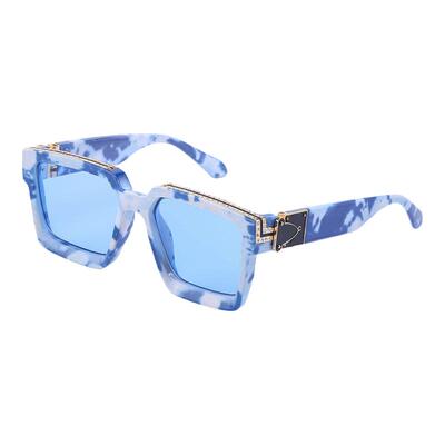 新款 镶钻大方框太阳镜女欧美网红百万富翁墨镜男潮高级感shades