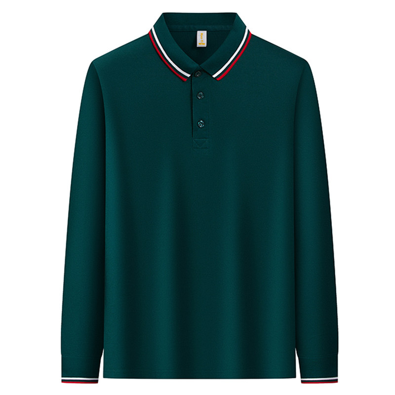 中国电信长袖工作服POLO衫定制印logo翻领宽带安装广告衫印字春秋