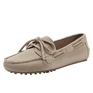 思加图官方正品英伦风豆豆鞋平底鞋一脚蹬单鞋女鞋子S8581CA4